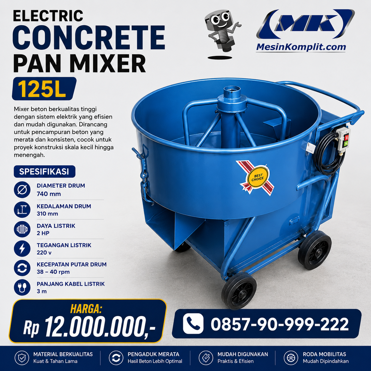 Pan Mixer Beton Tiger (KS...